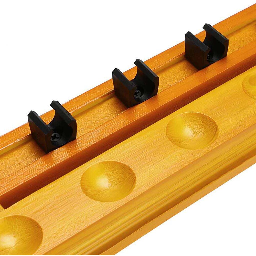 1 Set Biljart Hout Rack Wall Mounted Opknoping 6 Keu Voor Snooker Cue Ruimtebesparend Houder Snooker Accessoires