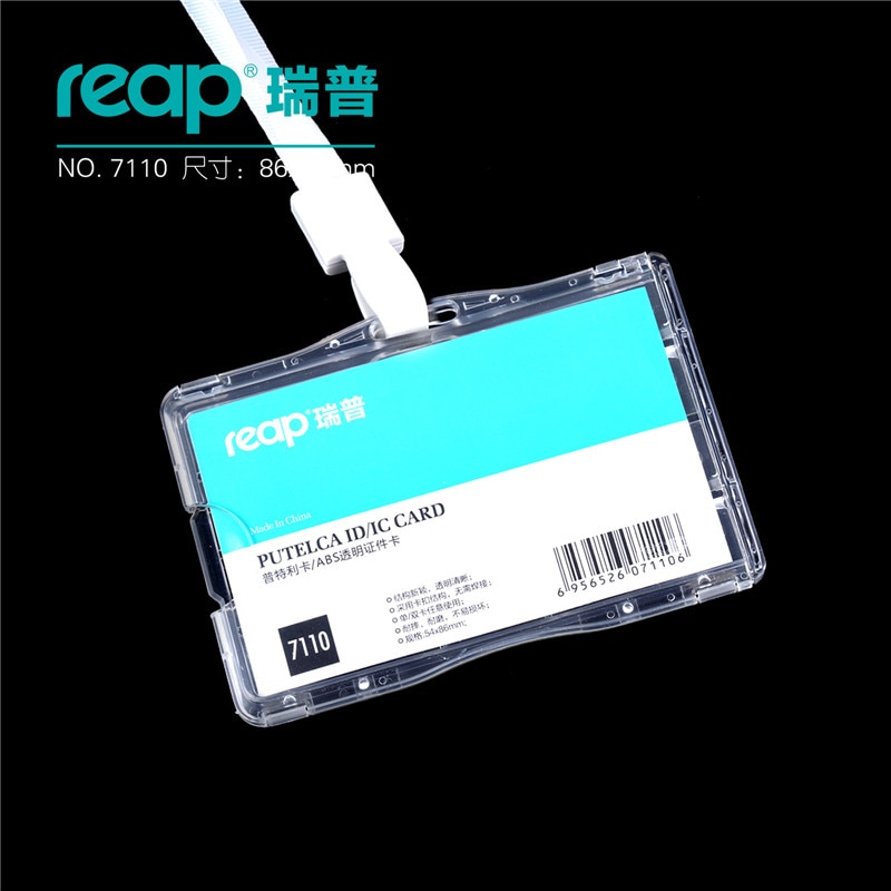 Reap 7110 negocios ID/IC/placa tarjeta funda, soporte tranluscent tarjeta para la empresa de la Oficina de la escuela exposición uso con cordón