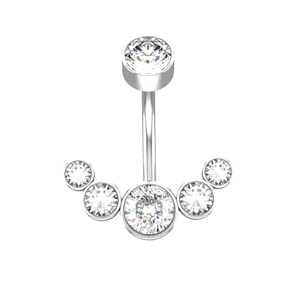 Dubbele Hart Navelpiercing Navel Piercing Ring Bunny Belly Button Piercing Ring Konijn Sieraden Navelstreng Pircing Ring Dangle