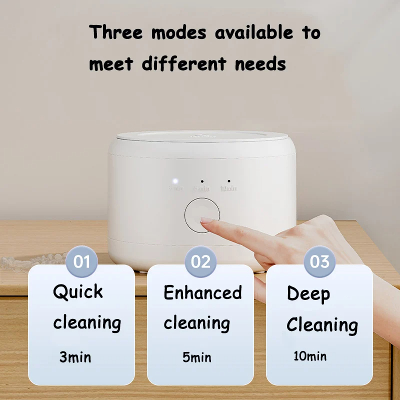 Ultrasonic Electric Braces Cleaner Machine Multi-function Invisible Retainer Denture Jewelry Glasses Makeup Brush Cleaner
