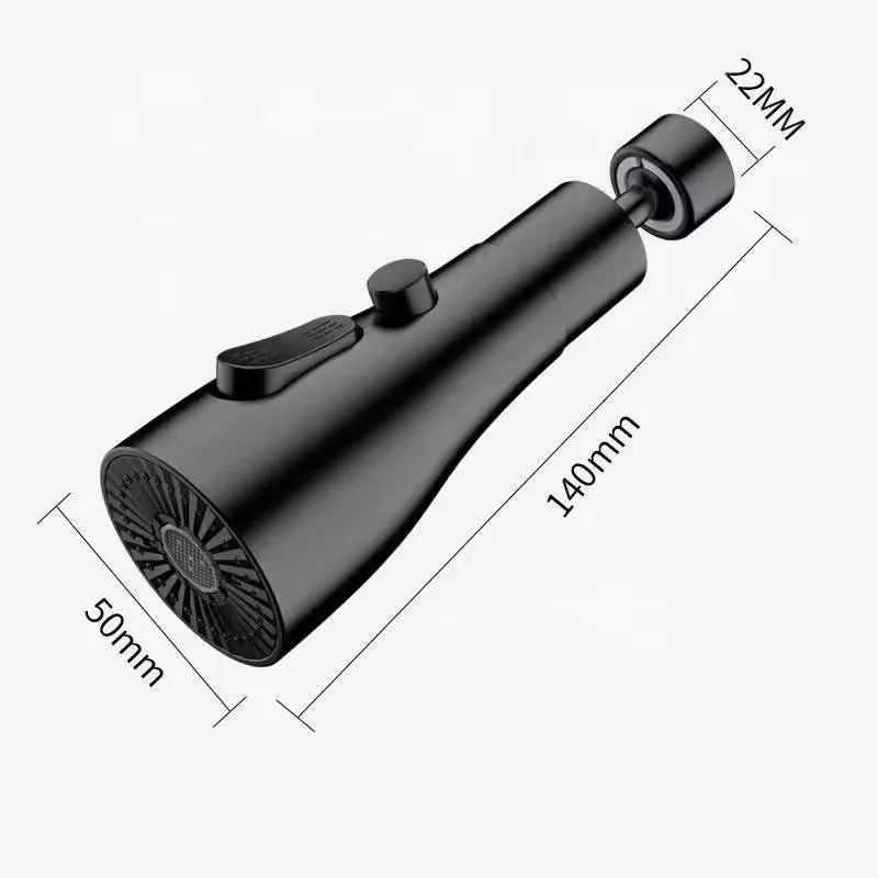 3 tilstande køkkenarmatur sprøjtehoved vandbesparende 360 ° drejelig kugledyse haneadapter vask reservedele køkkentilbehør