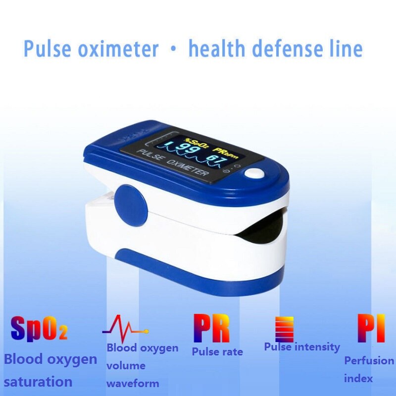 Oxímetro Digital SPO2 PR para dedo, pulsómetro, Monitor de saturación de oxígeno en sangre para dedo, cuidado de la salud