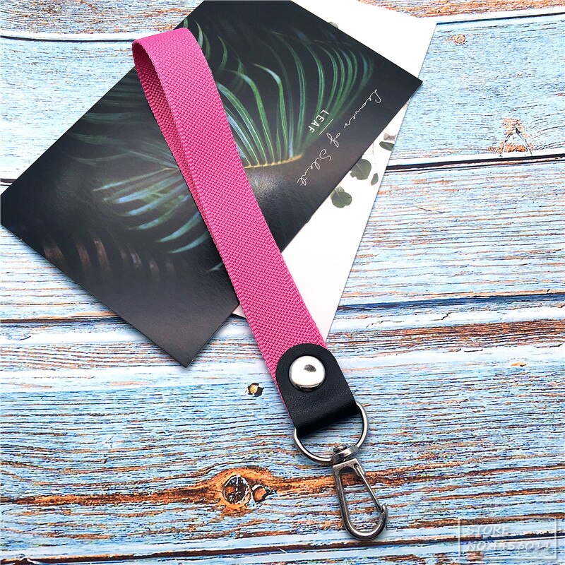 10pcs/lot Short Colorful Hand Wrist Lanyard neck Strap For Mp3 4 USB Flash Drive Keychain ID Badge Holder Mobile Phone Lanyard: rose red 10pcs