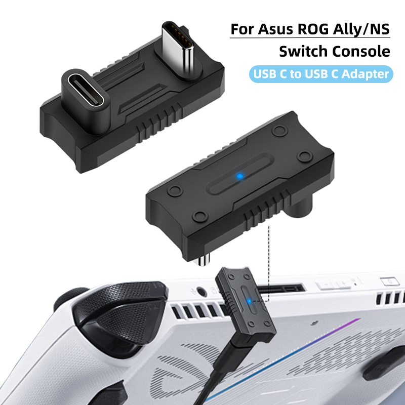 USB C to USB C Adapter 20Gbps 180 Degree U-shaped Type C Female Adapter for Asus ROG Ally/NS Switch Console 8K@60Hz Converter