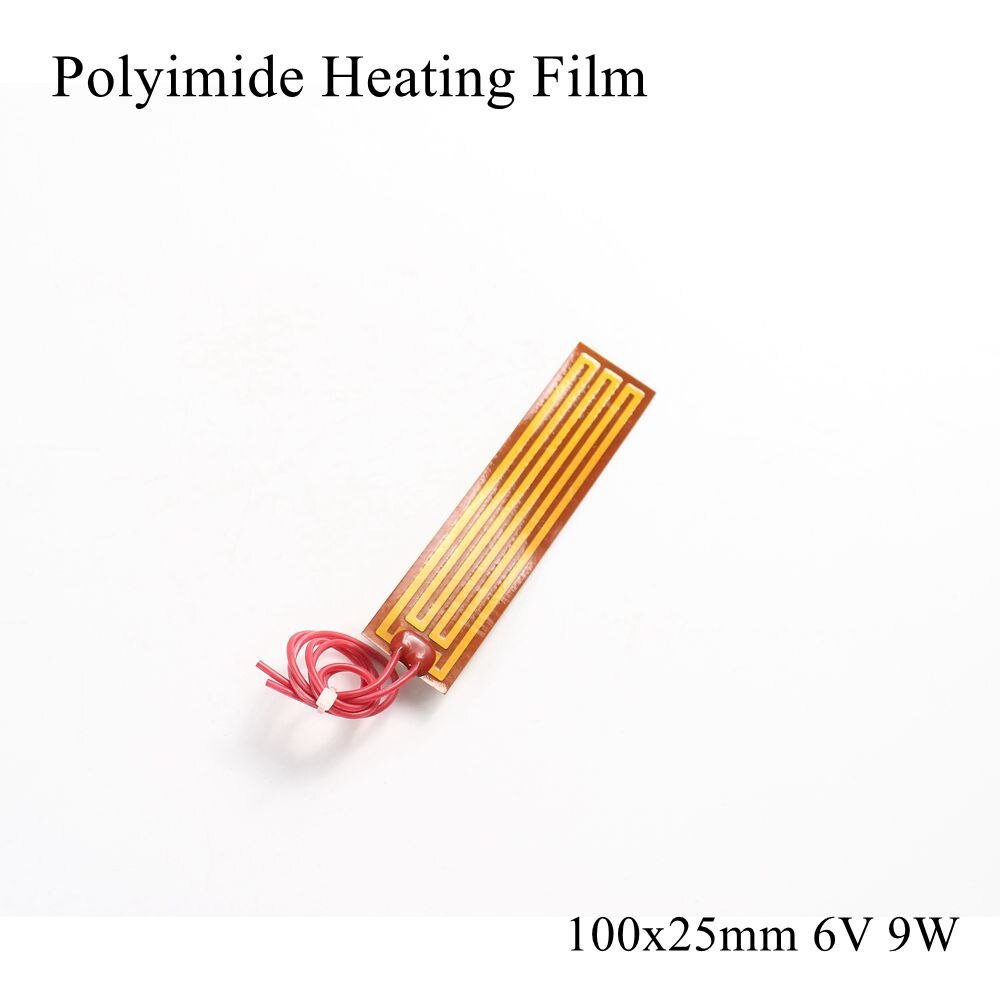 Plaque Film chauffant en Polyimide 5V 12V 24V PI | Coussin pour panneau chauffant électrique, tapis électrotherma adhésif Flexible, aluminium chauffant l'huile: 100x25mm