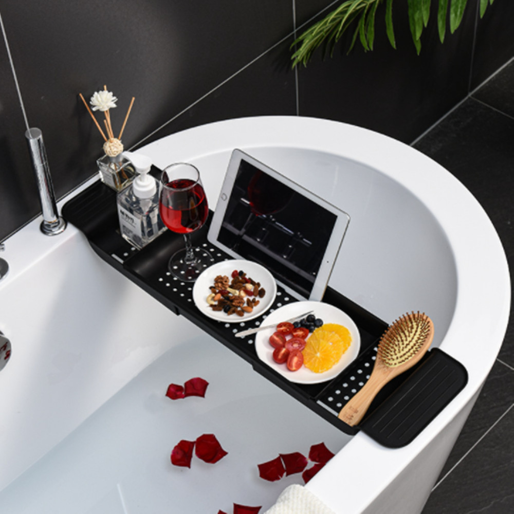 Multifunktions Versenkbare Badewanne Lagerung Gestell Schlecht Tablett Regal Badewanne Handtuch Lagerung Regal Küche Waschbecken Abfluss Halfter
