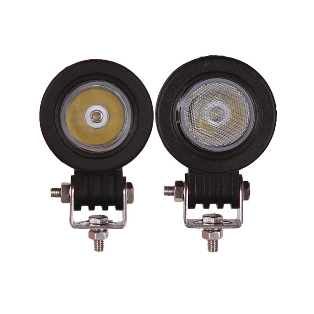 1PAIR 10W LED MOTORCYCLE DRIVING SPOTLIGHT CAR SUV BICYCLE 12V 24V SPOT FLOOD HEADLIGHT TRUCK WAGON 4WD AUXILIRY FOG LAMP LIGHT: 1PC SPOT 1PC FLOOD