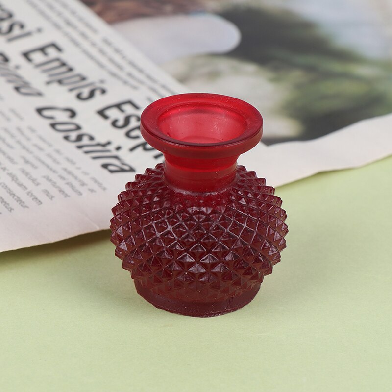 1Pc 1/12 Dollhouse miniatura Vaso di Fiori Vaso di Casa di Bambola vita Camera Decora: Rosso