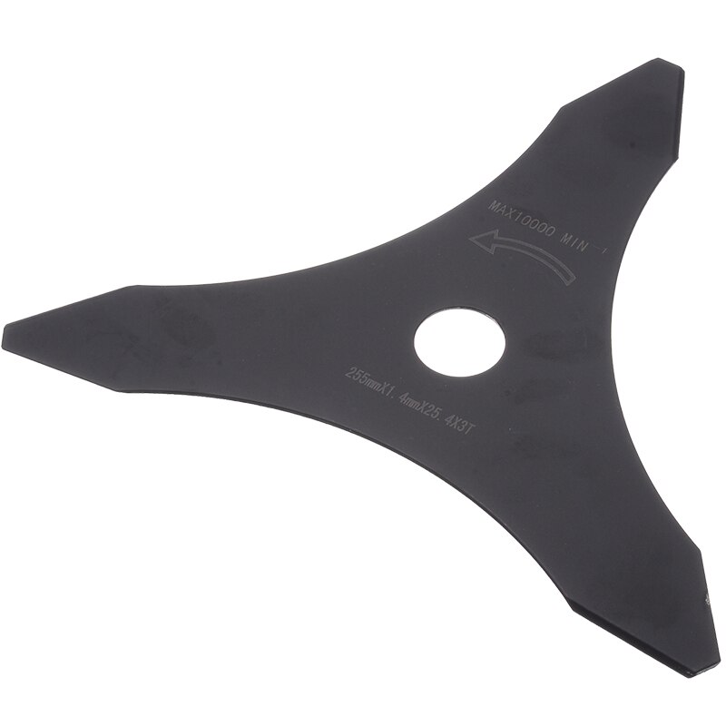 1Pc Black Brushcutter Blade Trimmer Blade 3 Tooth Brush Cutter Brushcutter Trimmer Blade Trimmer Strimmer Lawn Mower