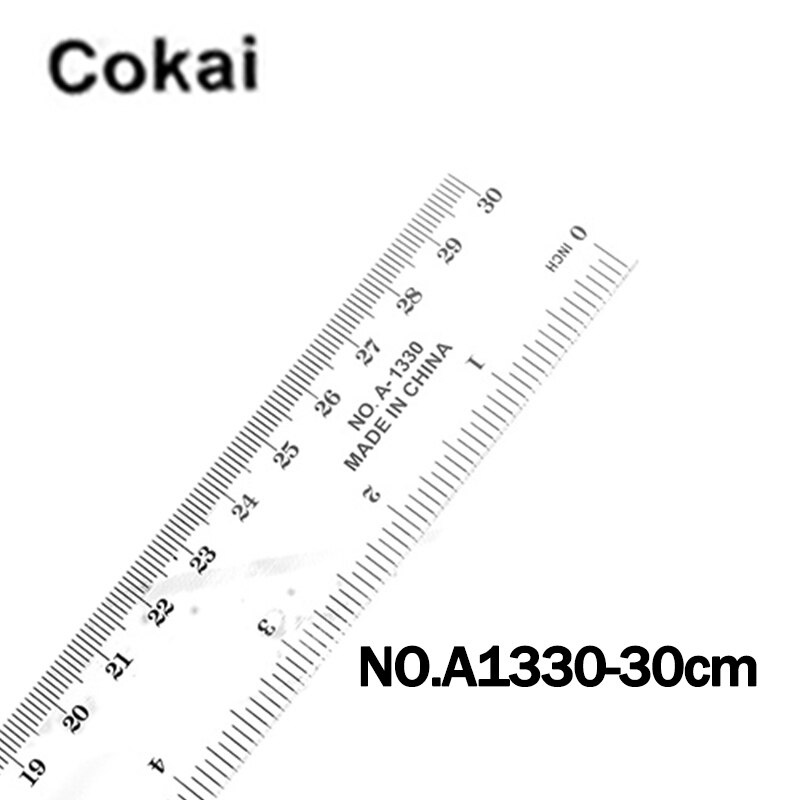 Jindsihou/Cokai/Deli Plastic Transparante Vierkante Heerser 15/20/30cm Meten Rechte Ruler Tool Student studie Meten Briefpapier: Cokai-A1330-30cm