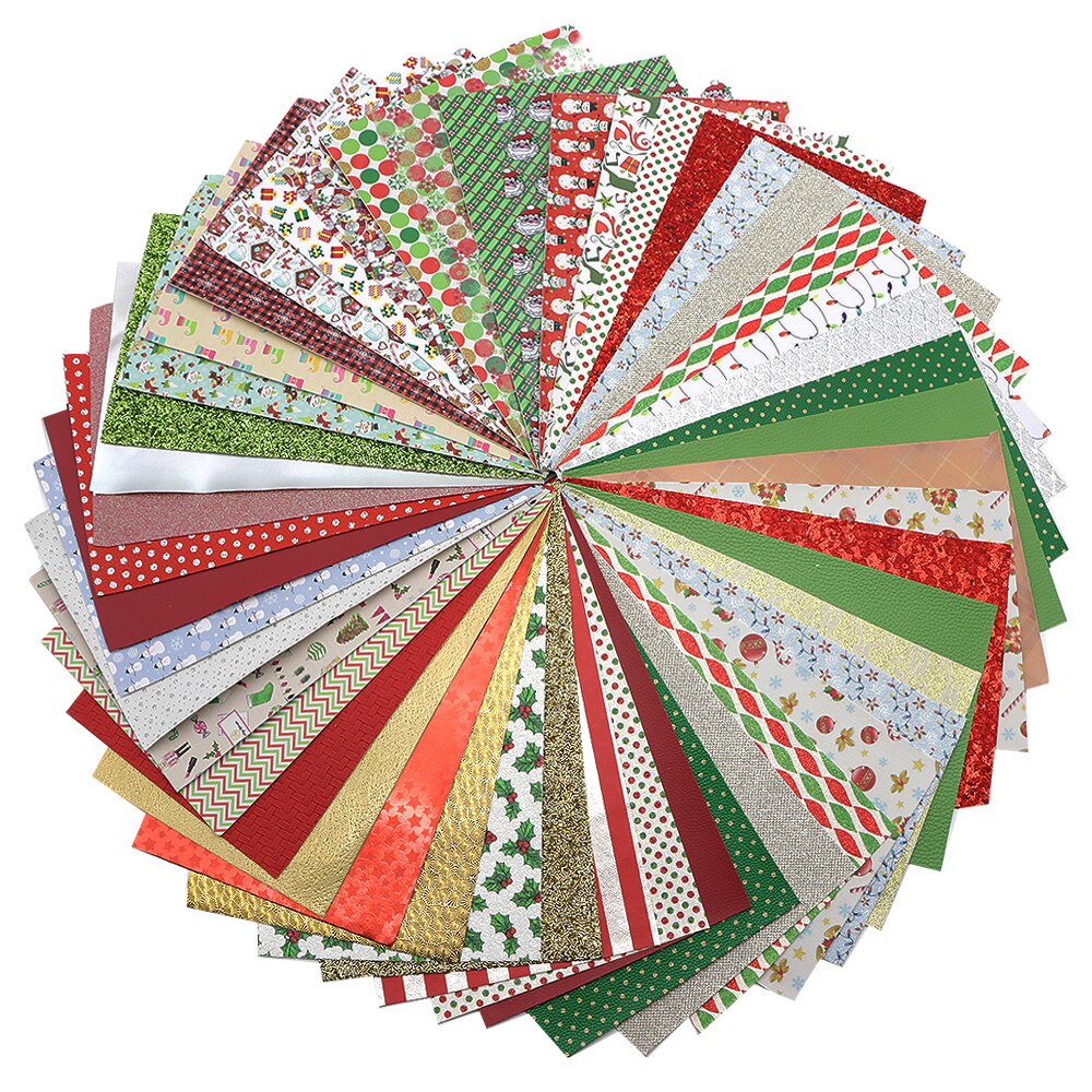 Assorted Printed Faux Leather Fabric For Sewing Artificial Synthetic PVC For DIY Bag Shoes Material Earrings Bows ,1Yc13592: 1109996001