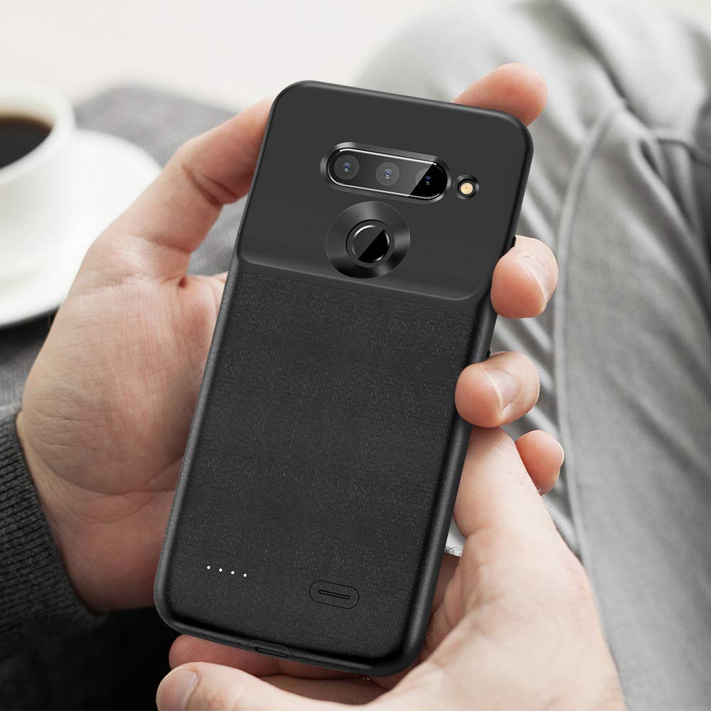 NEWDERY Power case for LG V40 ThinQ 5200mAh Rechargeable Extended Battery Backup Charger Case External battery case for LG V40