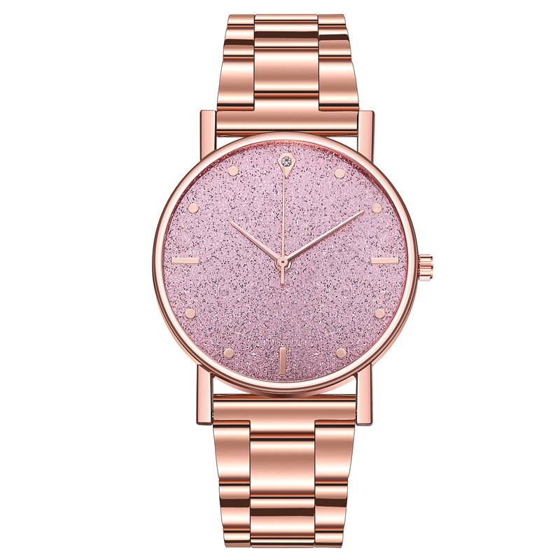 WOKAI – montre à Quartz en acier inoxydable pour femmes, de luxe, étanche, , nouveauté: Rose