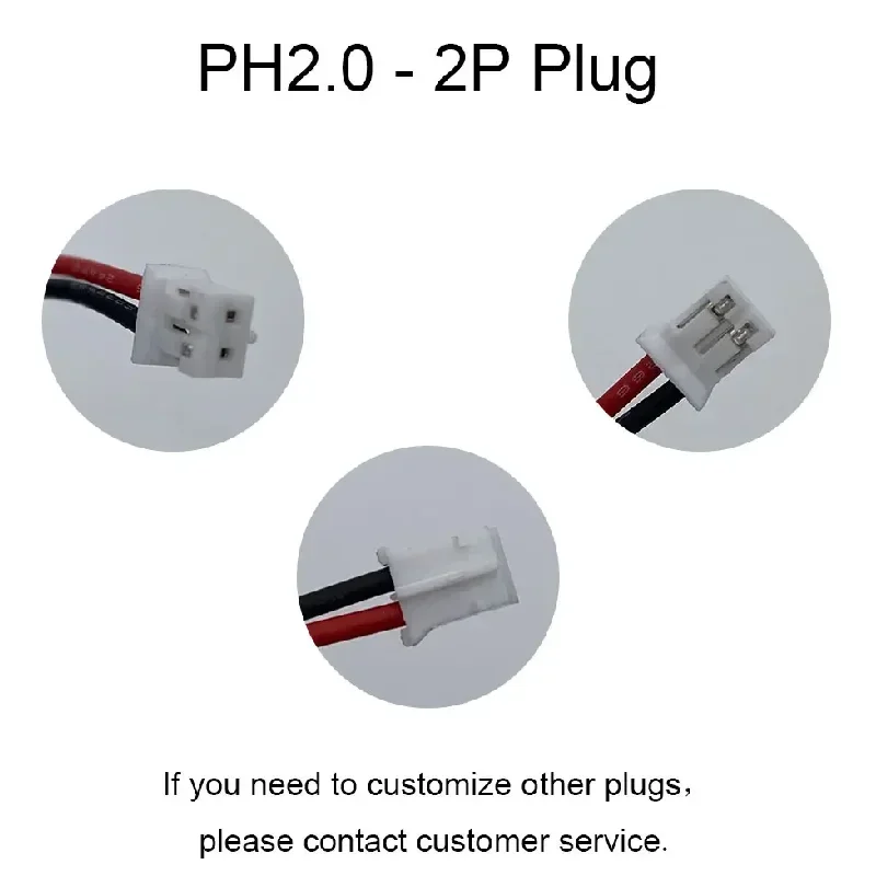 18650 3.7V 2000mAH Rechargeable Lithium Battery 18650 Li-ion with PCB PH2.0-2P Battery for Fishing LED Light Bluetooth 4.2V