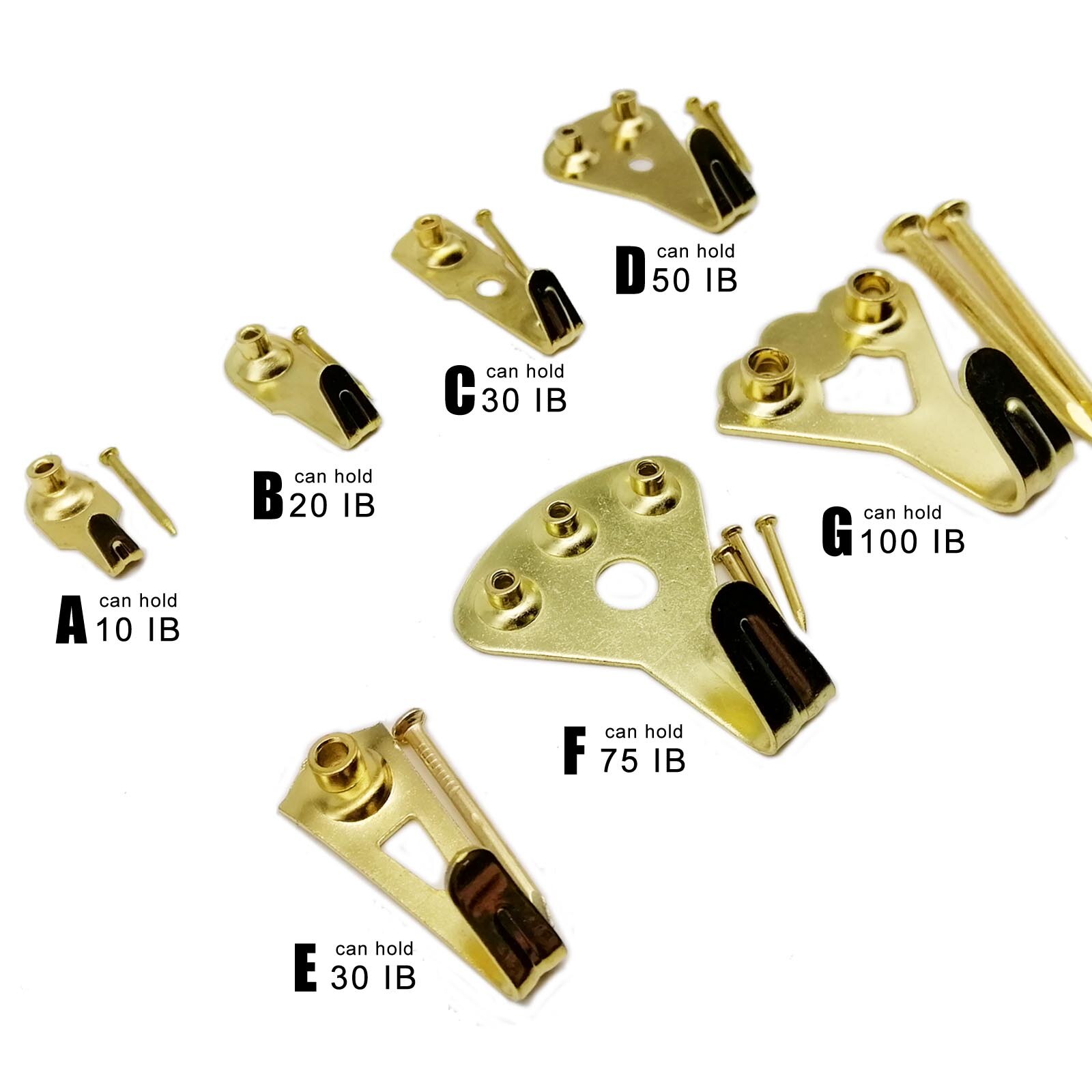 5Pcs 10 20 30 50 100IB Hoge Sterkte Stalen Metalen Foto Foto Olieverf Frame Spiegel Klok Haak Hanger hard Hout Effen Muur