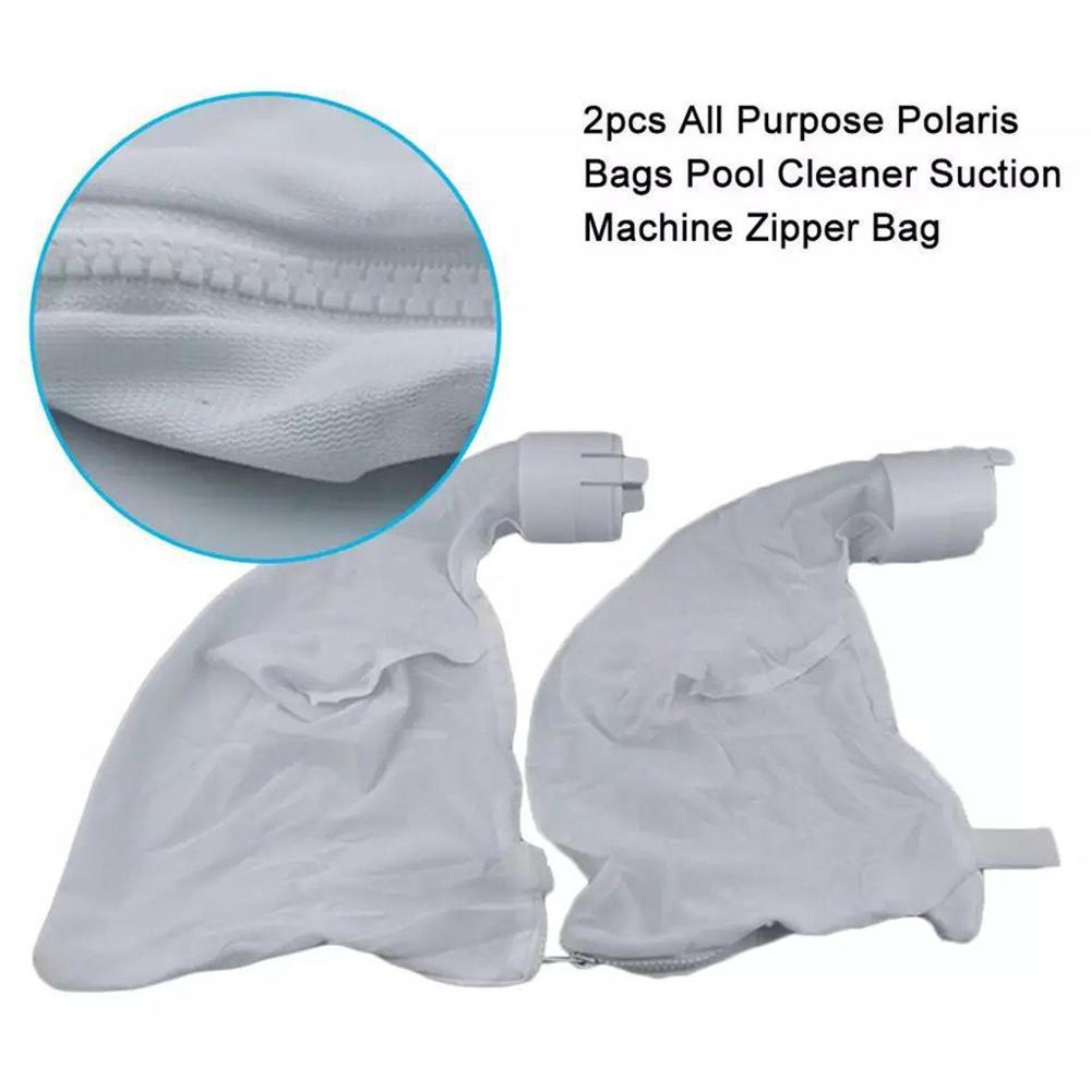 1/2 sacos do líquido de limpeza da piscina da malha do pc, substituição do zíper do saco para polaris 280 & 480 a abertura do líquido de limpeza da piscina faz a malha da piscina n50