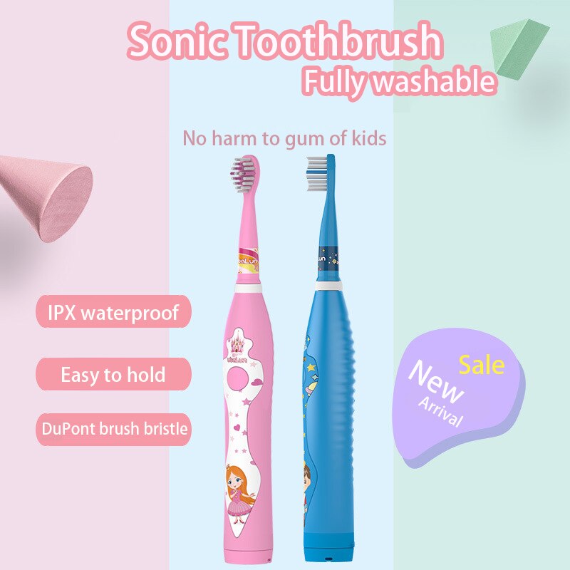 Electric Toothbrush For Kids Rechargable Toothbrush Sonic USB Portable Charger Charging 4 Heads Tooth Brush Electric