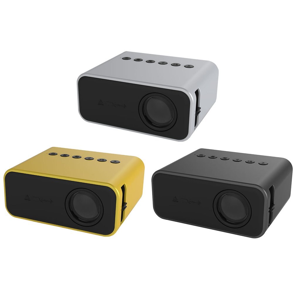 Black YT500 Mini Projector Led Home Theater Video Beamer Supports 1080P USB Audio Portable Home Media Player Kids