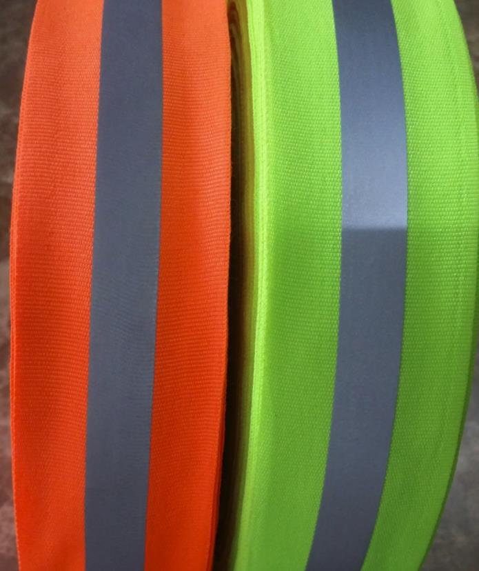 10 m/partij 1cm 2cm 3cm 4cm 5cm Groen Oxford reflecterende stof naaien tape, genaaid reflecterende tape voor kleding tassen hoge zichtbaarheid