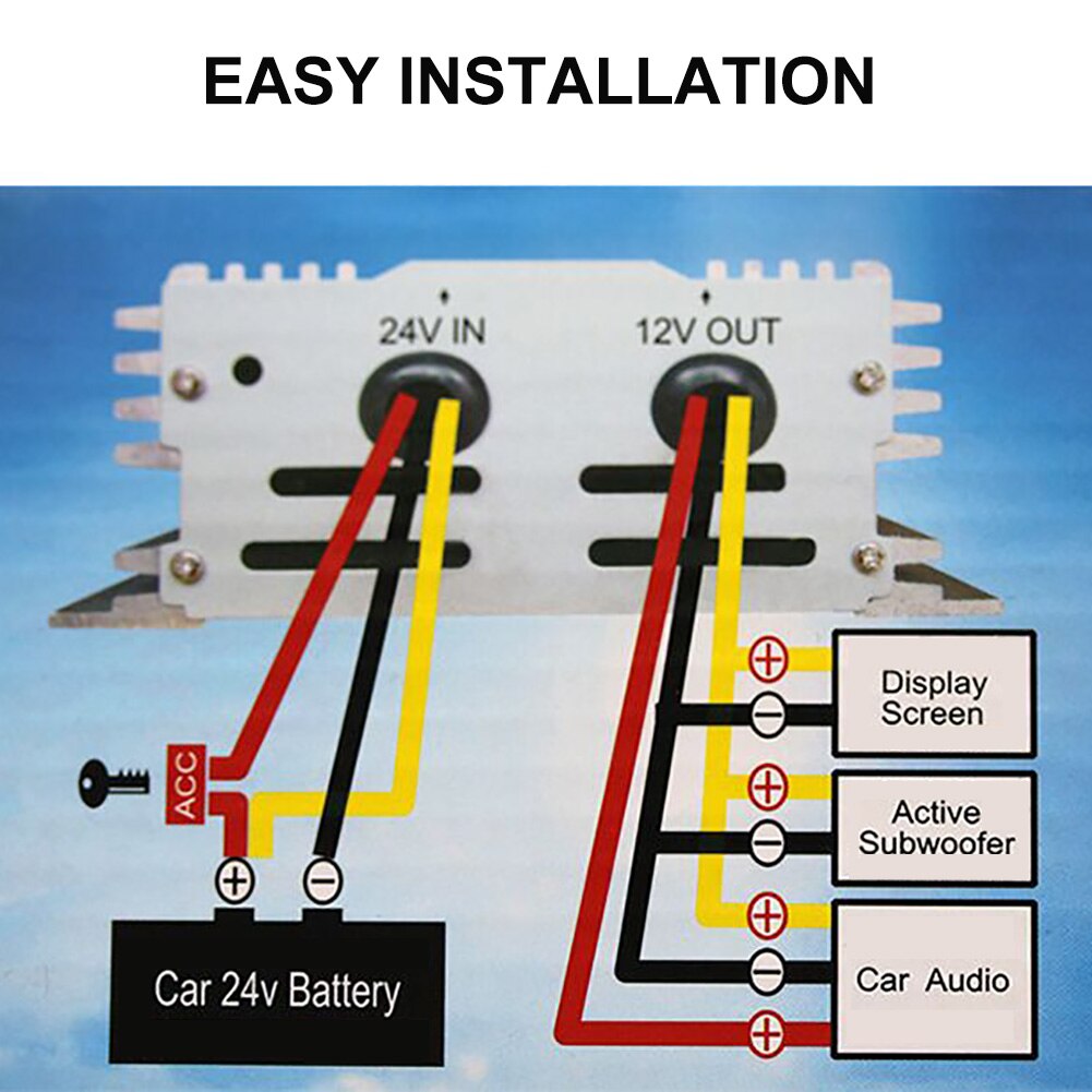 Caminhão carro dc 24v a 12v 15a buck para baixo conversor de energia buck adaptador regulador buck para baixo conversor de energia buck adaptador regulador