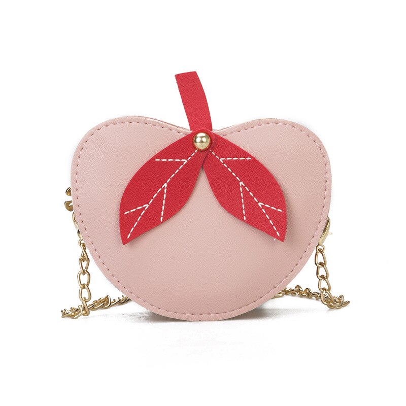 Kinder messenger bag waterdichte pu leren ketting meisjes crossbody tas peutermeisje kleine tas portemonnee: Roze