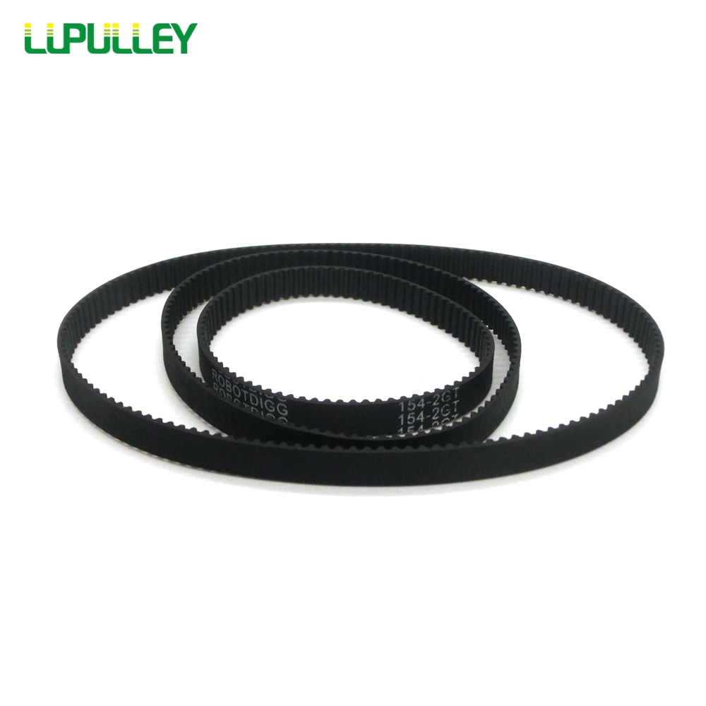 LUPULLEY GT2 Zahnriemen 2GT Synchron Gürtel Rolle Tonhöhe Länge GT2-140/150/154/158/160/ 172/180/188/190/192/194mm Breite 6mm