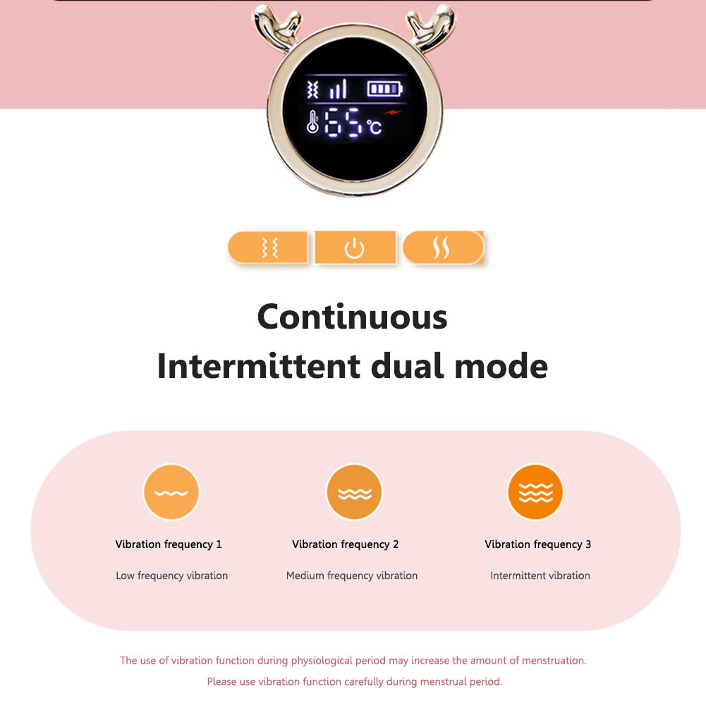 Relieve Menstrual Pain Abdominal Heating Massage Warm Palace Belt Massager Electric Heating Uterus Acupoints Vibrating Massage