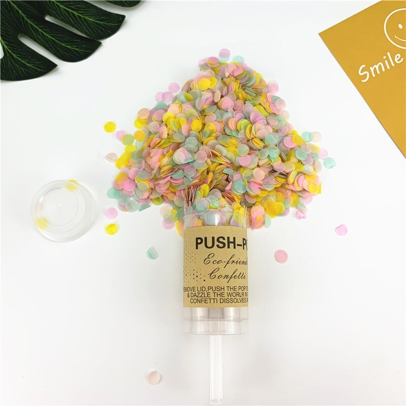 1 stücke Runde drücken-hoch Konfetti Poppers Für Hochzeit Geburtstag Jahrestag Junggeselle Braut Dusche Partei Konfetti Dekorationen: 05 Eis Creme