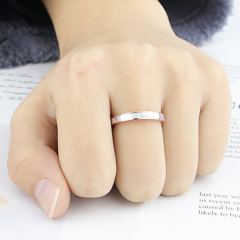 Mooie Een Cirkel Schelpen Ring Voor Vrouwen Rvs Goede Goud En Rose Goud Kleur Sieraden Ring