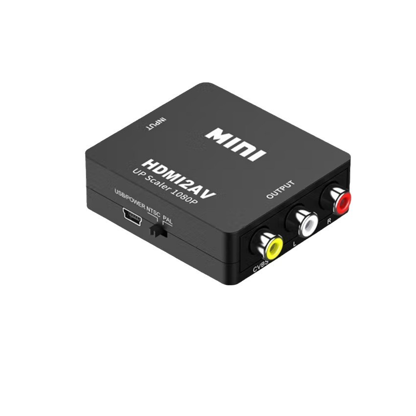 1080P AV to HDMI Converter Box HDMI-compatible to AV RCA CVSB L/R Composite Video AV Converter Adapter for TV VHS VCR DVD