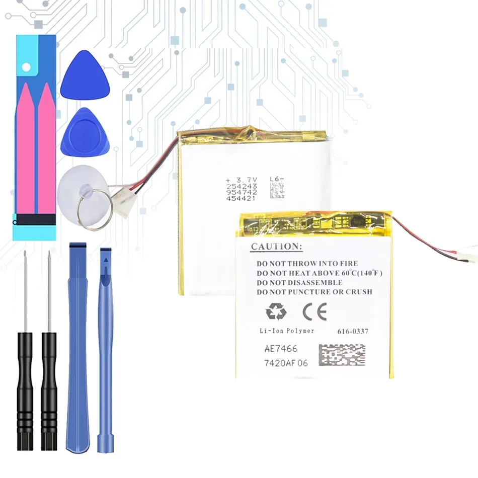 Nano 2 nano 3 nano 4 nano 5 nano 6 nano 7 udskiftningsbatteri til apple ipod nano 3 3rd 3th 3 gen 4th 5th 6th 7th mp3 batteri