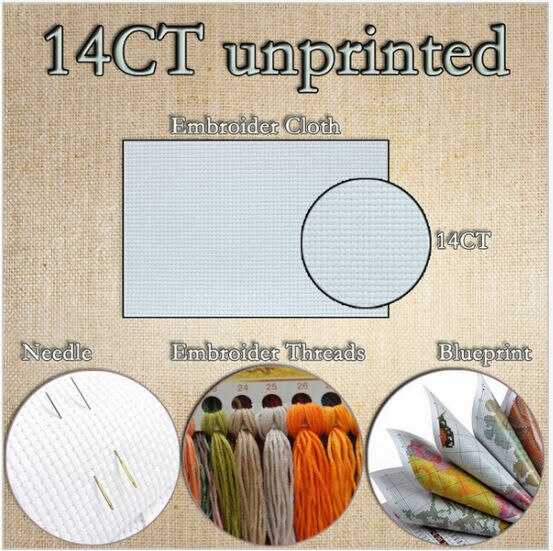Handarbete monet frukost målning 14ct handarbete räknas för broderi, diy korsstygn kit, konst korsstygn heminredning