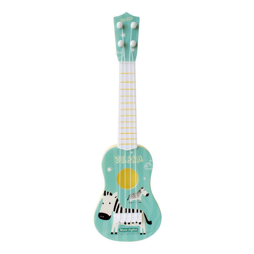 Mode Kinderen Baby Jongens Meisjes Speelgoed Muziekinstrument Mini Simulatie Gitaar 4 String Praktijken Muzikale Kinderen: Zebra