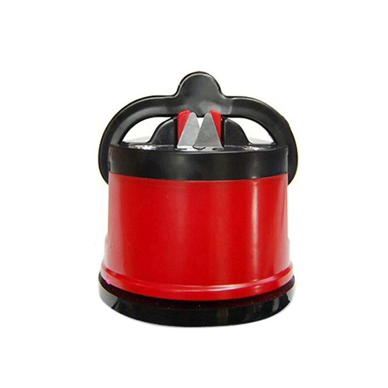 Innovative Knife Sharpener Scissors Grinder Sharpening Knives Stone Sharpens Kitchen Sharpen Tool Secure Suction Pad Accessories: Red