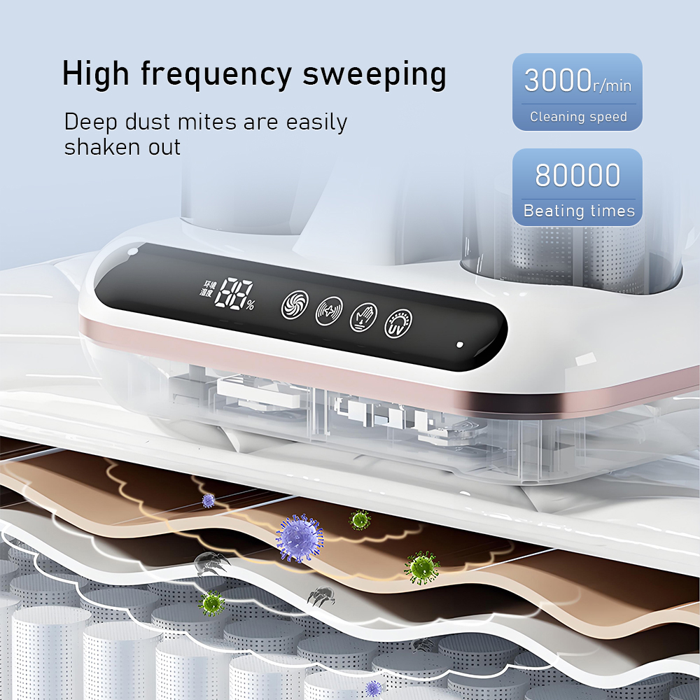 Handheld Mini Mite Remover UV Germicidal Dust Collector Vacuum Cleaner Cordless Electric Sofa Mite Removal Apparatus
