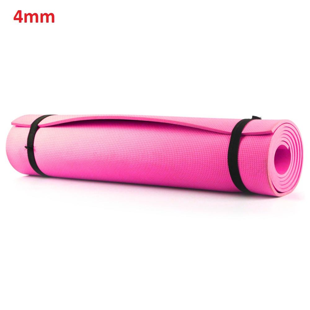 Esterilla antideslizante para ejercicio y Pilates, Alfombra de 4mm/6mm de grosor, para Yoga, equipo multifunción: 4mm-Pink