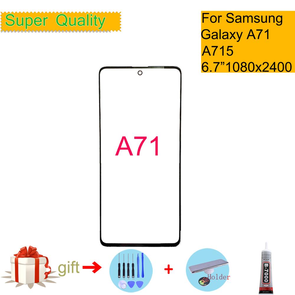 Vervanging 6.7 "Voor Samsung Galaxy A71 Touch Screen Voor Glas Panel Lcd Buitenste Display Lens A71 A715 SM-A715F/dsn Voor Glas