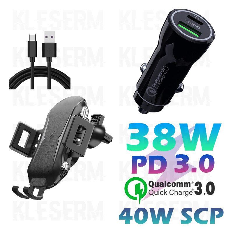 15W Qi Wireless Car Charger Holder for Samsung Galaxy S20 S21 Ultra S10 S9 Plus Car Induction Charger Mount for iPhone 12 11 SE: 10W / 5