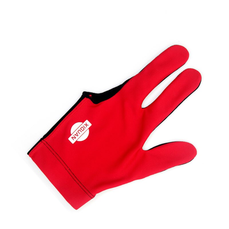 gant de billard Cuppa trois doigts main gauche rouge/bleu/jaune couleurs gants accessoires de billard chine: Red