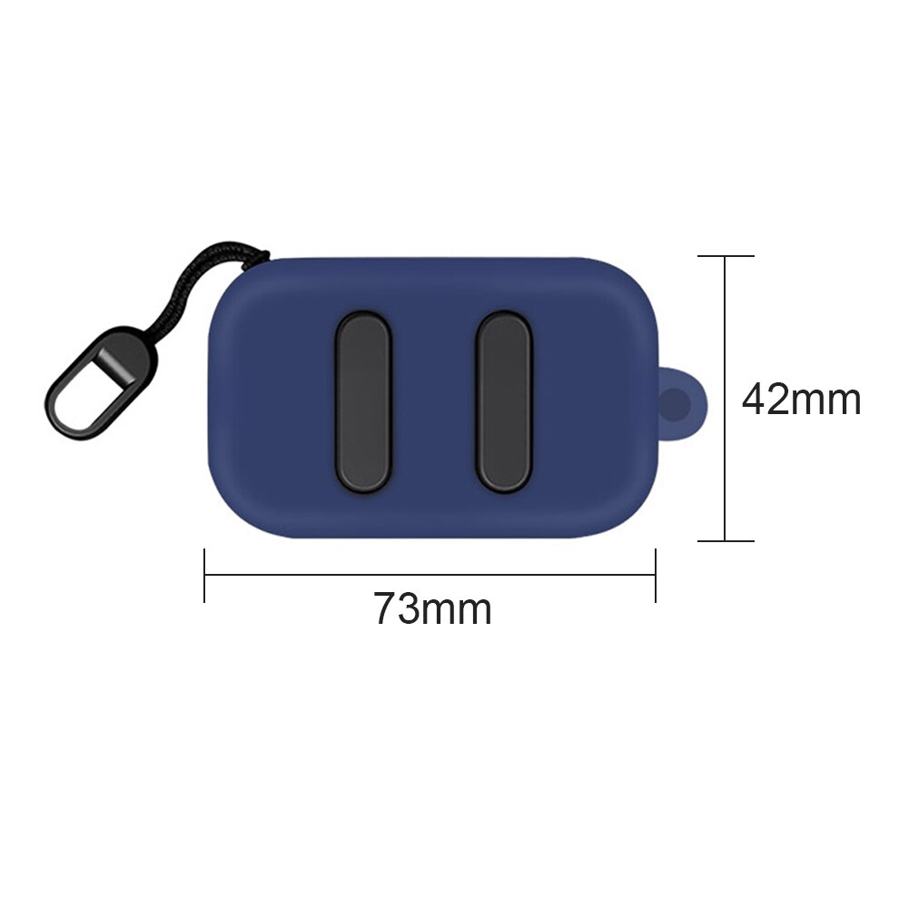 Beschermhoes Cover Karabijnhaak Soft Protector Case Siliconen Earpods Voor Skullcandy Dime Opladen Case: Dark Blue