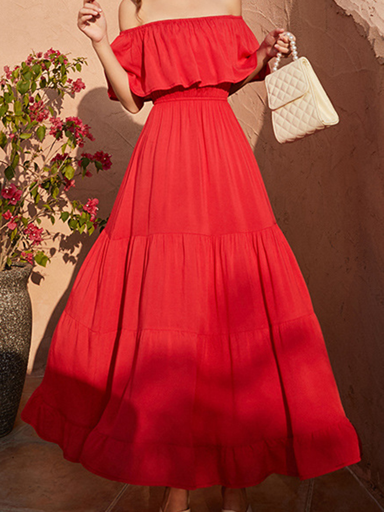 Geplooide Lange Strand Jurk Vrouwen Elegante Off Shoulder Sexy Bodycon Jurk Wit Vintage Zomer Backless Maxi Jurk Boho Zonnejurk