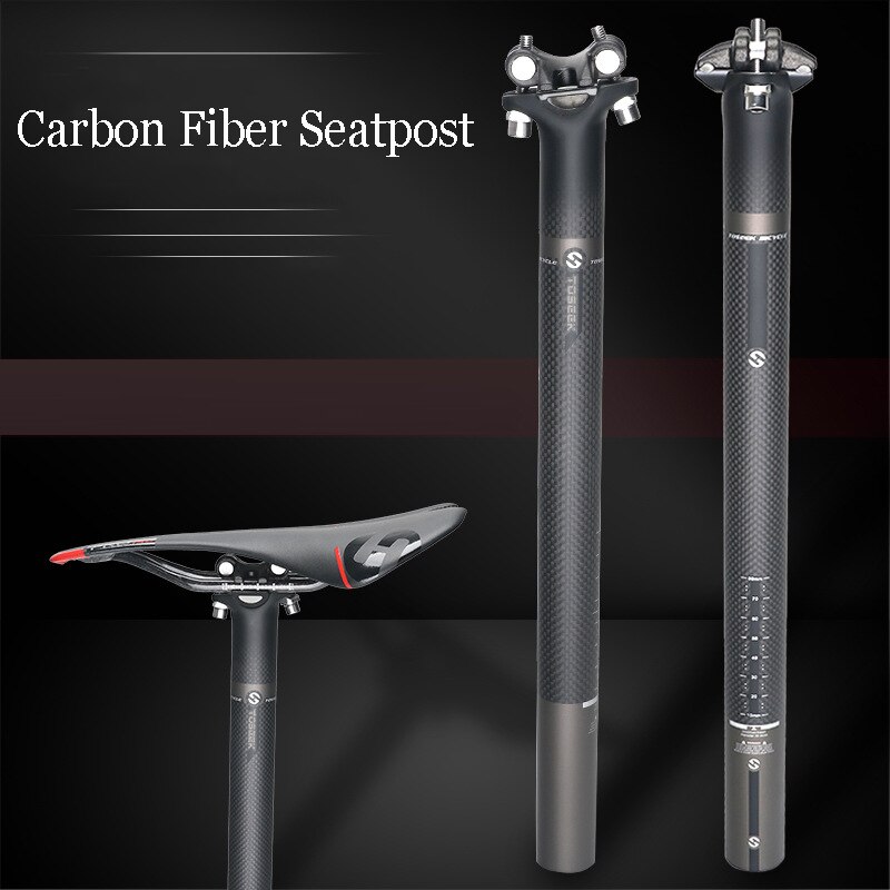 Carbon Zadelpen Mountainbike Racefiets Zadelpen Zetel Joint Zadelpen Fiets Accessoires 3K Carbon Fiber Fietsstoeltje buis