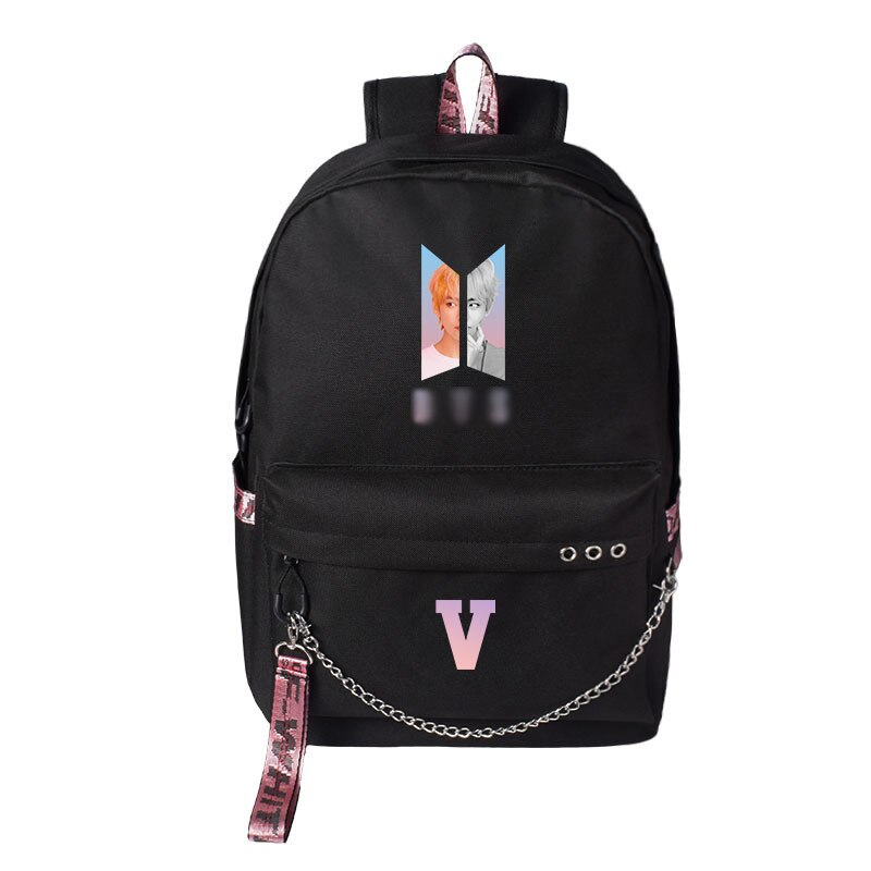 Sac à dos coréen sacs d'école pour filles garçons adolescent Cool personnalité Fans orchestre sac à dos pour adolescent filles USB Charge: V