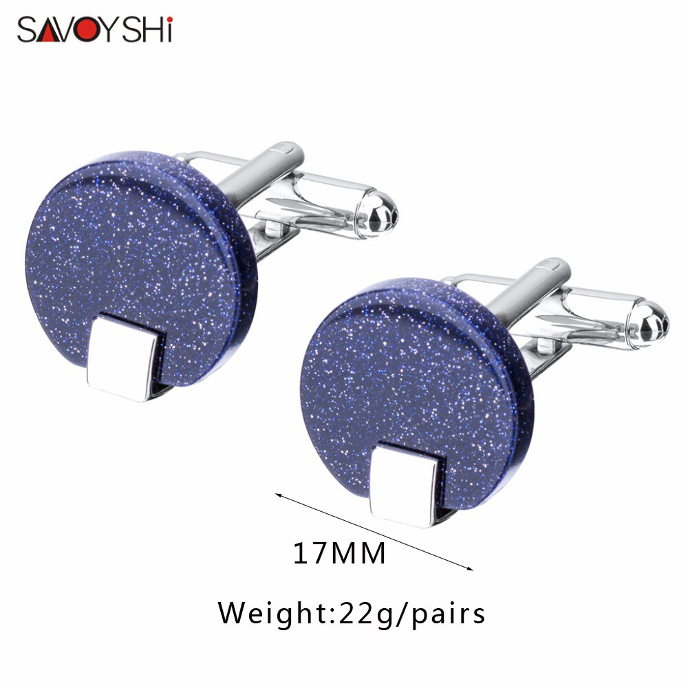 Savoyshi Custom Ronde Steen Ster Manchetknopen Voor Heren Shirt Manchetten Manchetknopen Cadeau Mannen Sieraden