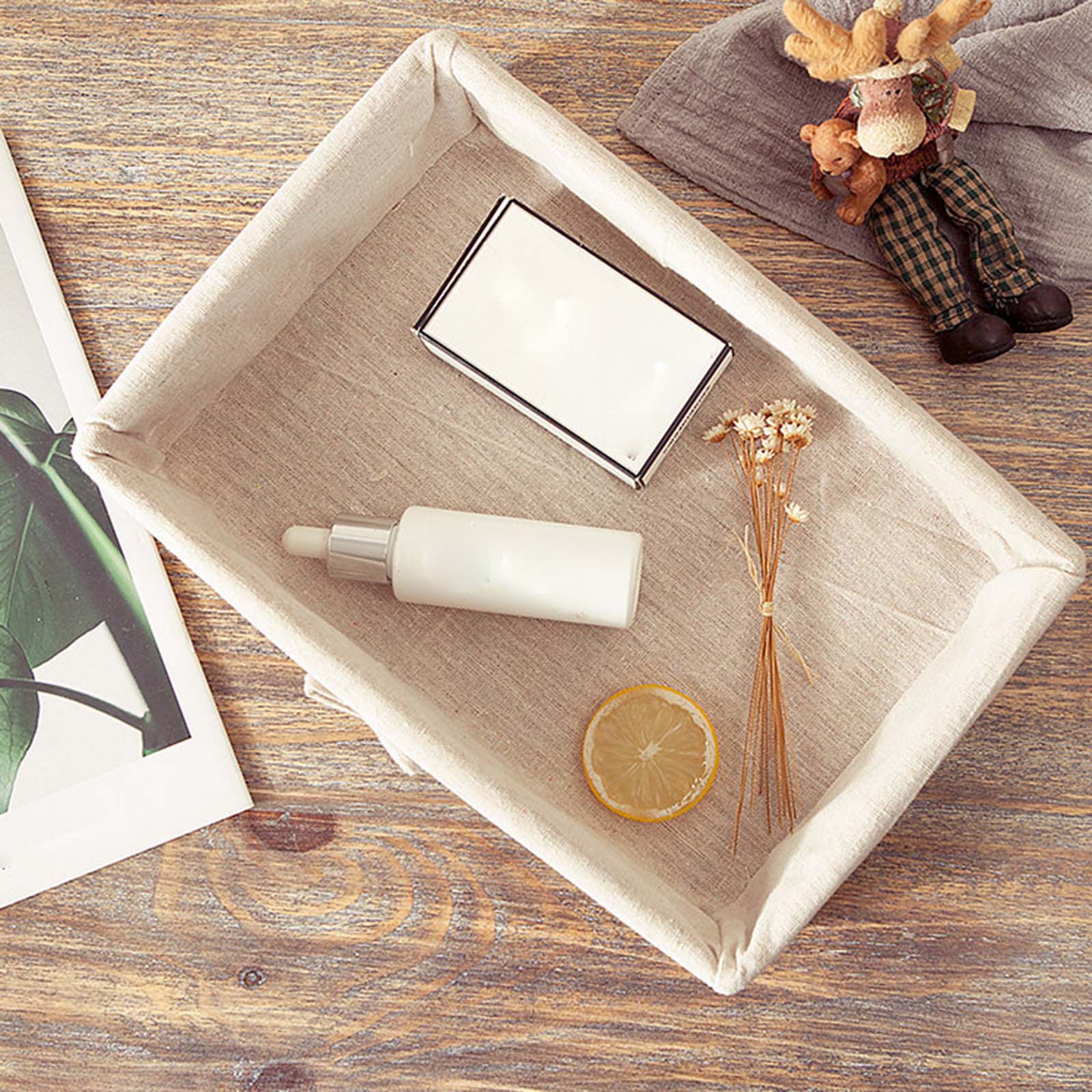 Gevlochten Manden Decoratieve Mand Rechthoekige Organizer Container Papieren Touw
