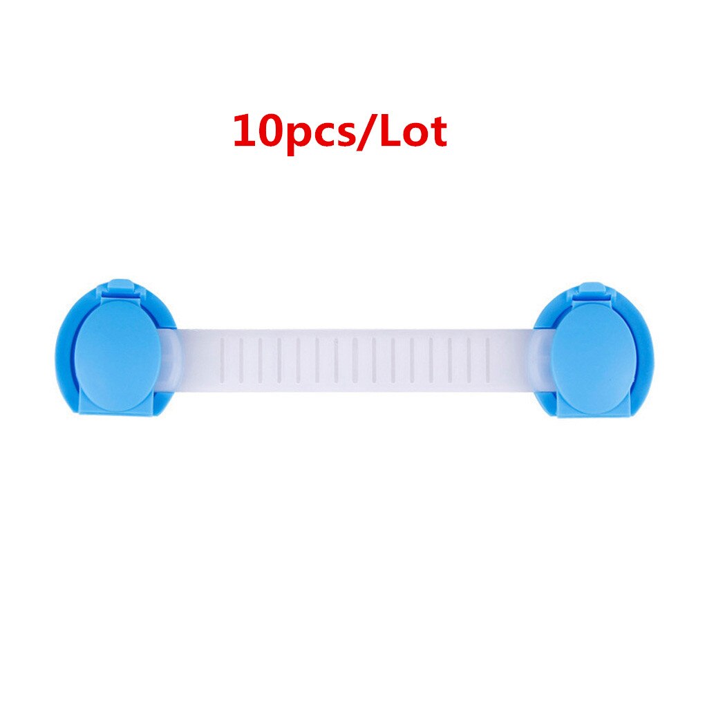 10 pz/lotto protezione di sicurezza per bambini cassetto porta armadietto armadietto serrature di sicurezza per bambini serrature di sicurezza per bambini: 10 PC Blue