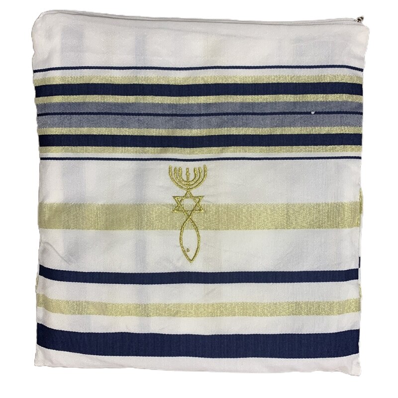 Messiansk tallit bönesjal för kvinnor och män tallit bönesjal talitnia: Svart