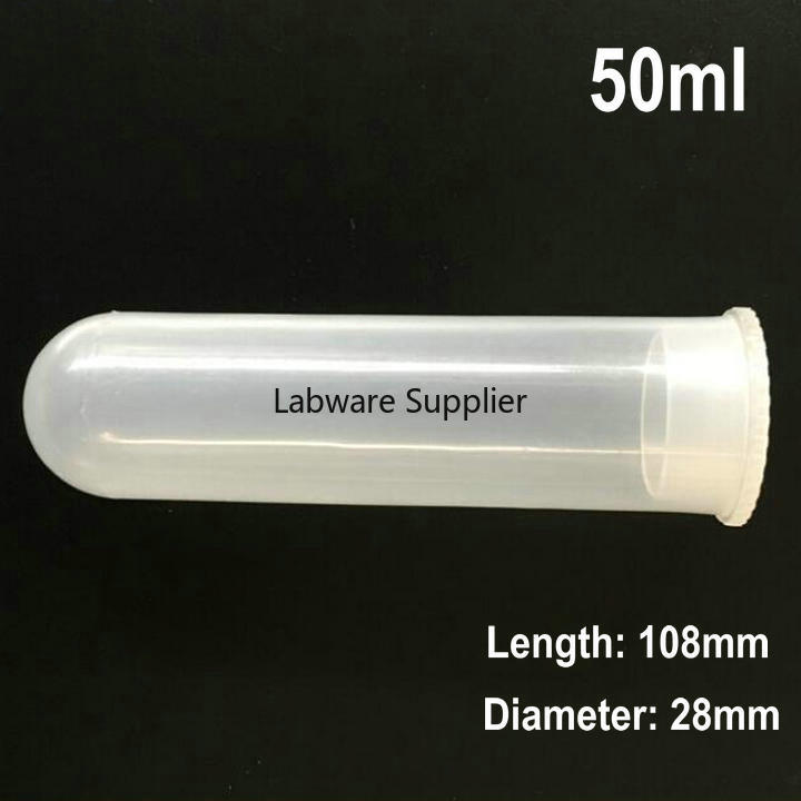 50pcs/lot 50ml centrifuge tube without scale line, sample tube with press cover cap