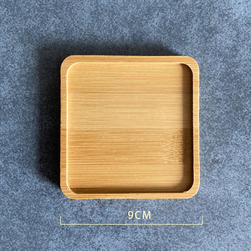 Sous-verre en mosaïque pour bricolage, pratique, accessoires faits à la main, carré amour rond, rainure en bambou: 02