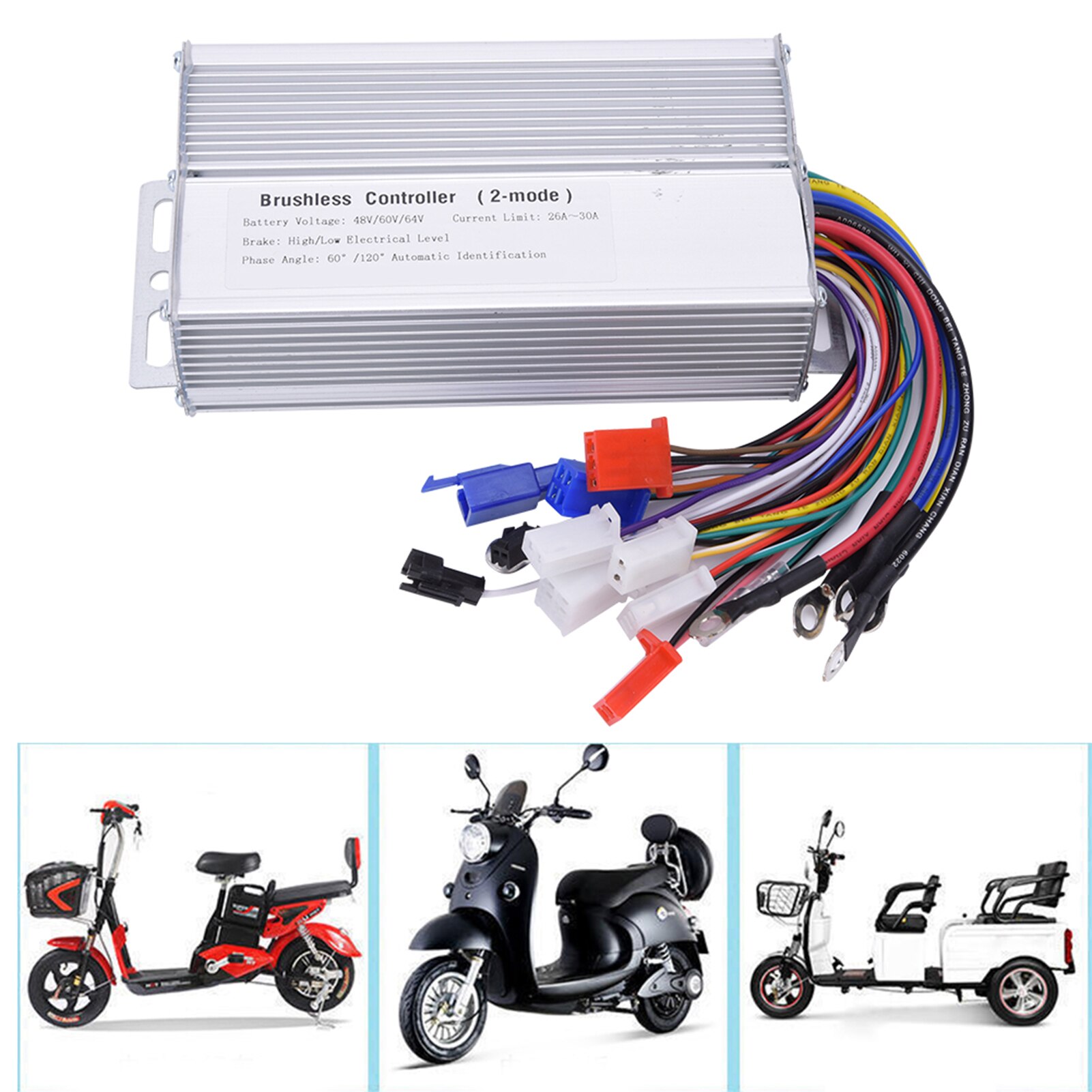 48V 60V 64V 1000W-1500W Electric Bicycle Brushless Speed Motor Controller 12-Tube Electric Scooter Motor Controller